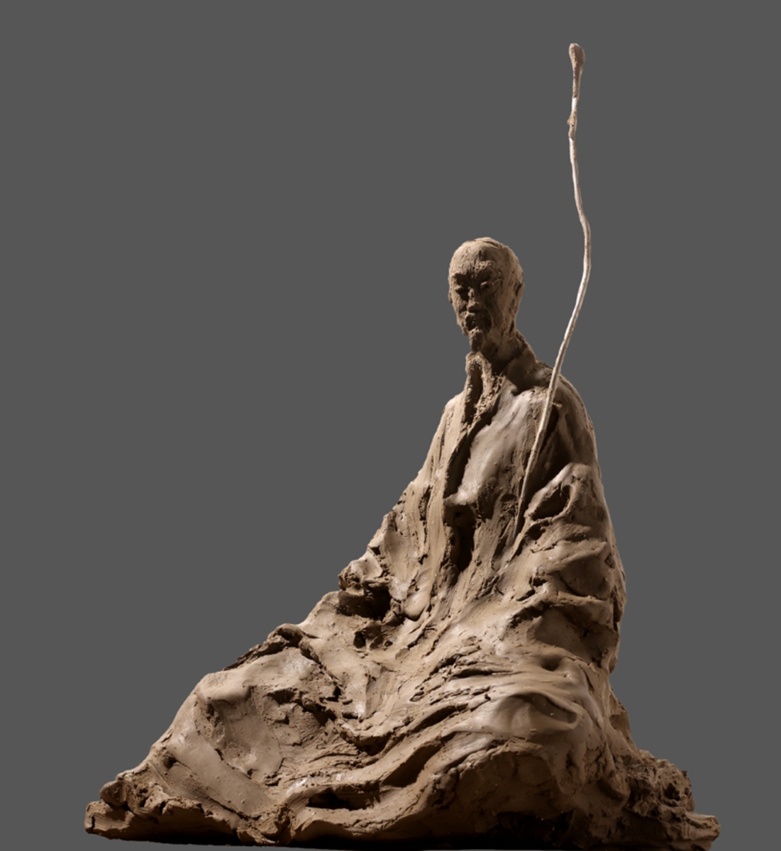 The sculpture of Qing Dynasty (1644-1911) painter Shi Tao, by Wu Weishan Photo: Courtesy of National Art Museum of China